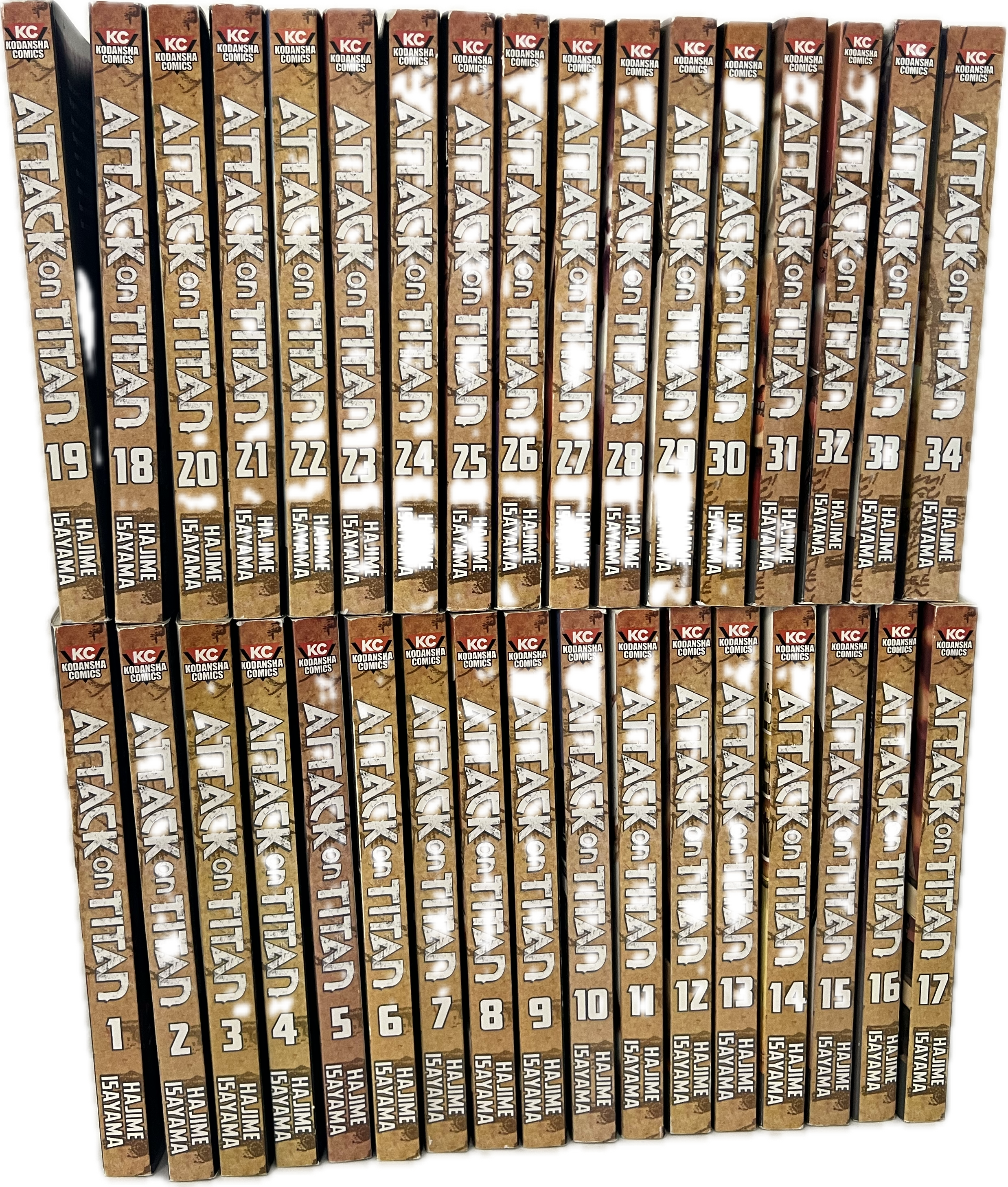 Attack on Titan Englisch 01-34 komplette Reihe