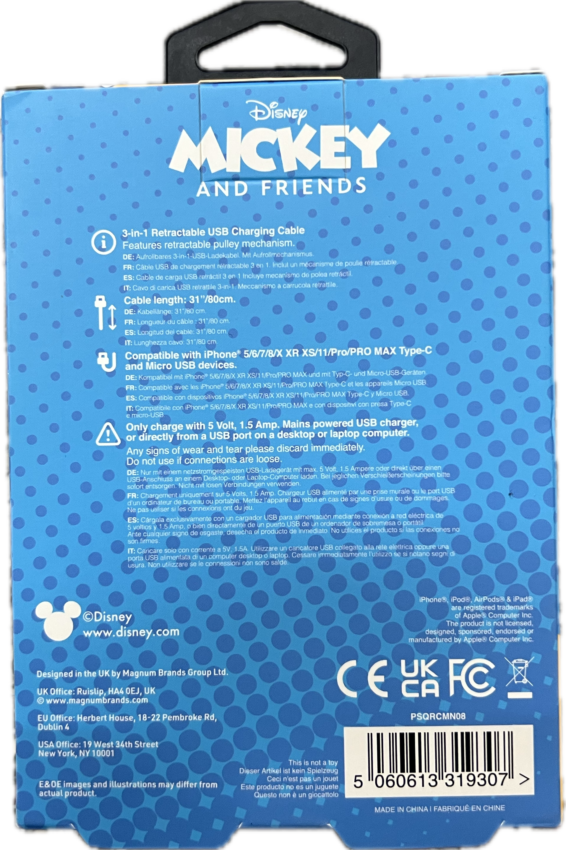 Minnie Mouse Ladekabel 3-in-1