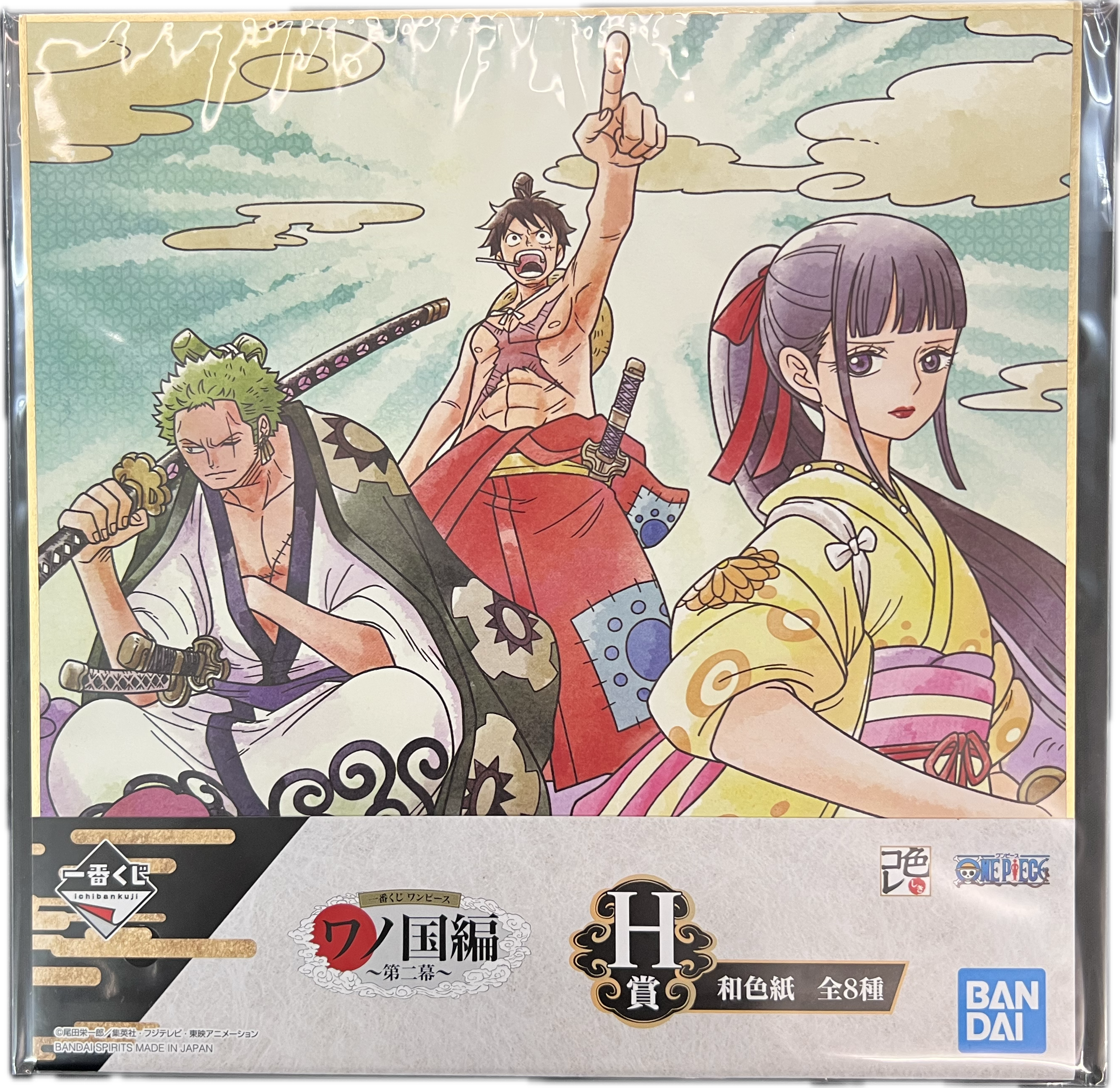 One Piece – Ichiban Kuji Wano Kuni Hen Shikishi Art Board – Luffy, Zoro & O-Kiku