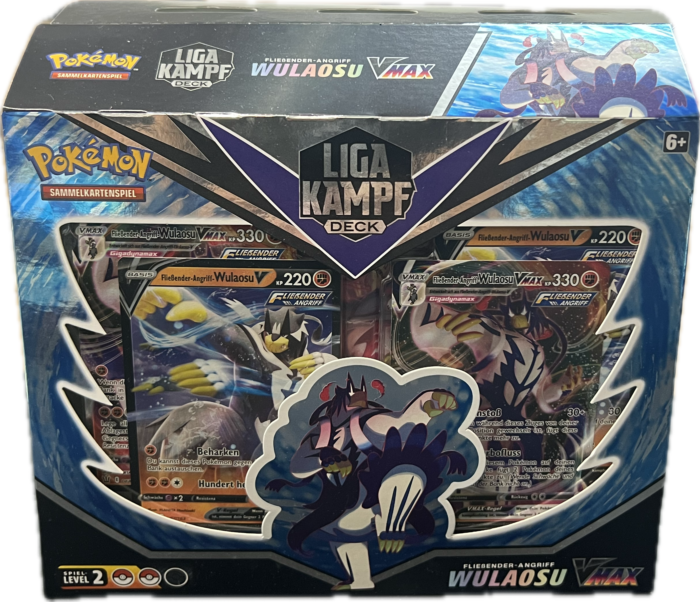 Pokemon TCG Liga Kampfdeck fließender Angriff Wulaosu Vmax Deutsch