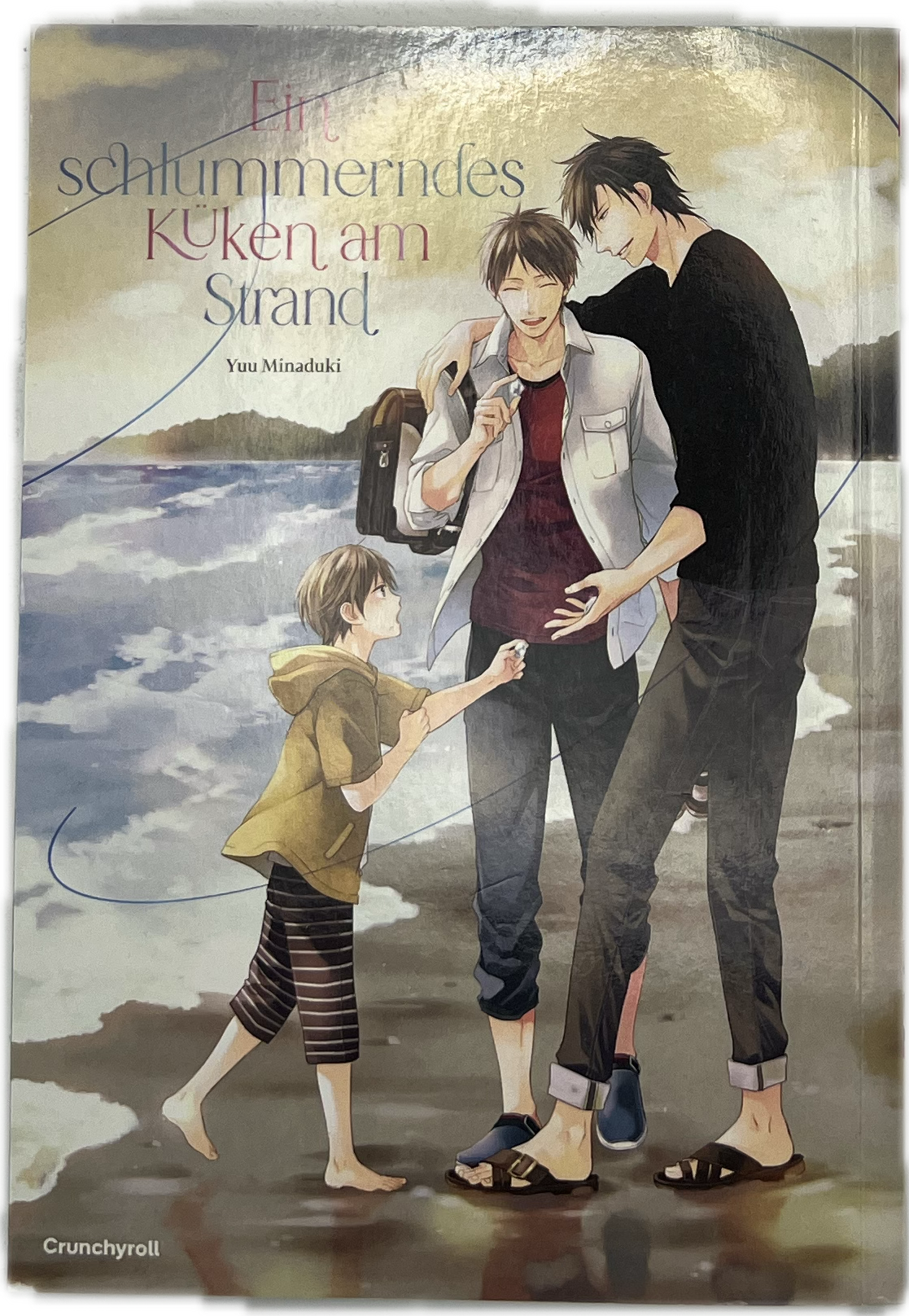 Ein schlummerndes Küken am Strand