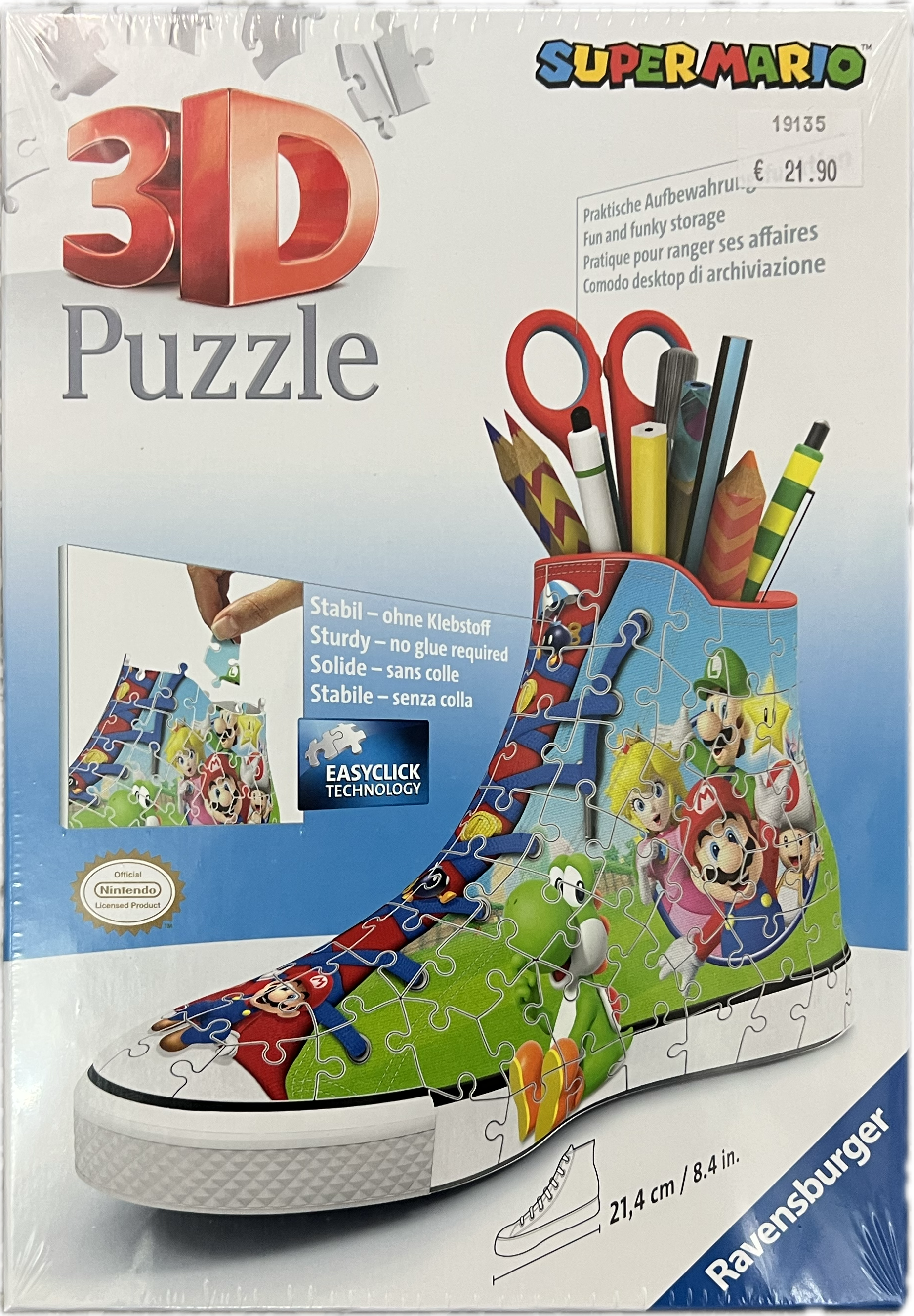 Super Mario 3D Stiftehalter Puzzle 108 Teile