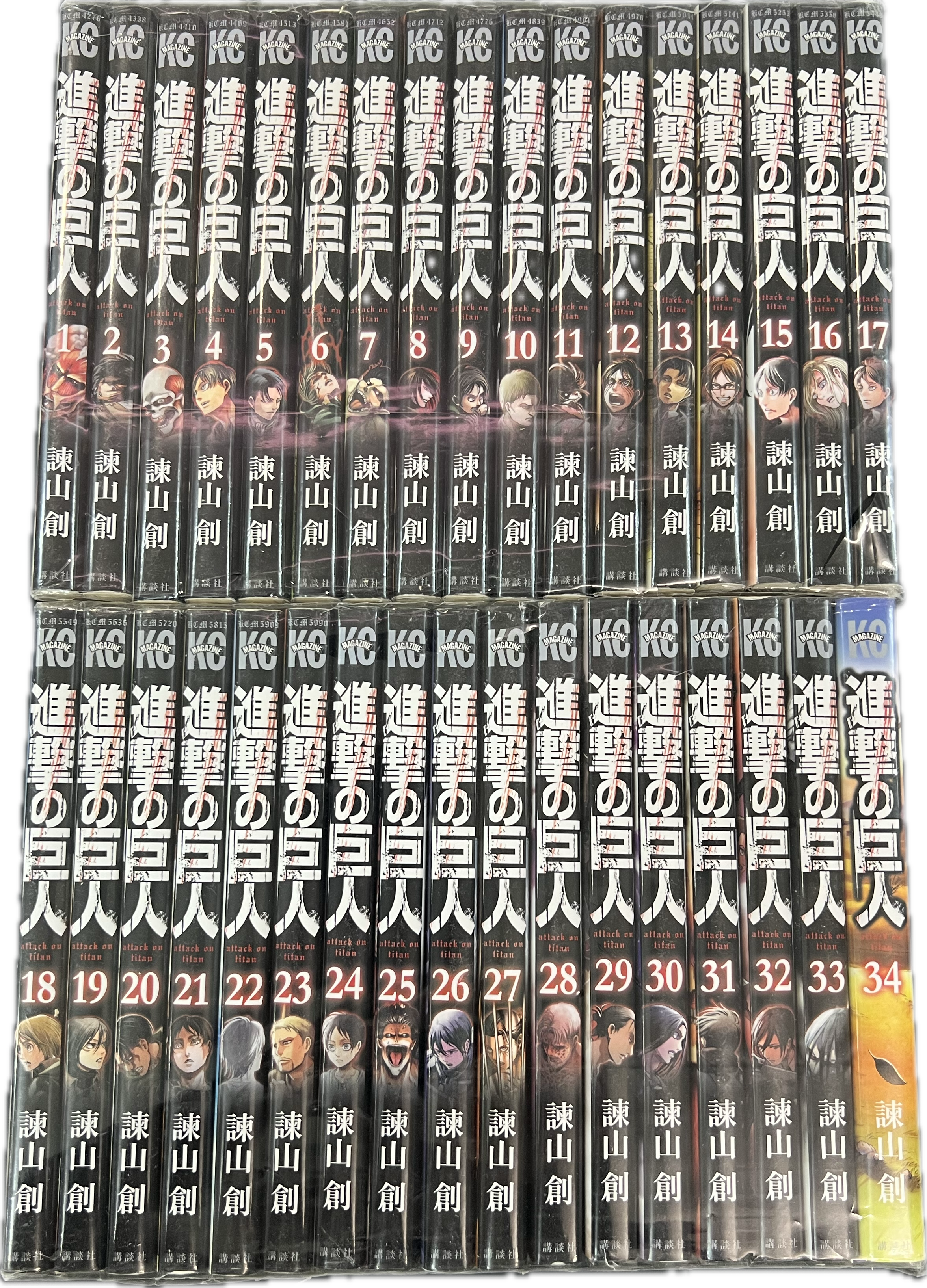 Attack on Titan Japanese 01-34 Complete Set
